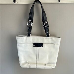 Coach Cream Leather Tote Bag